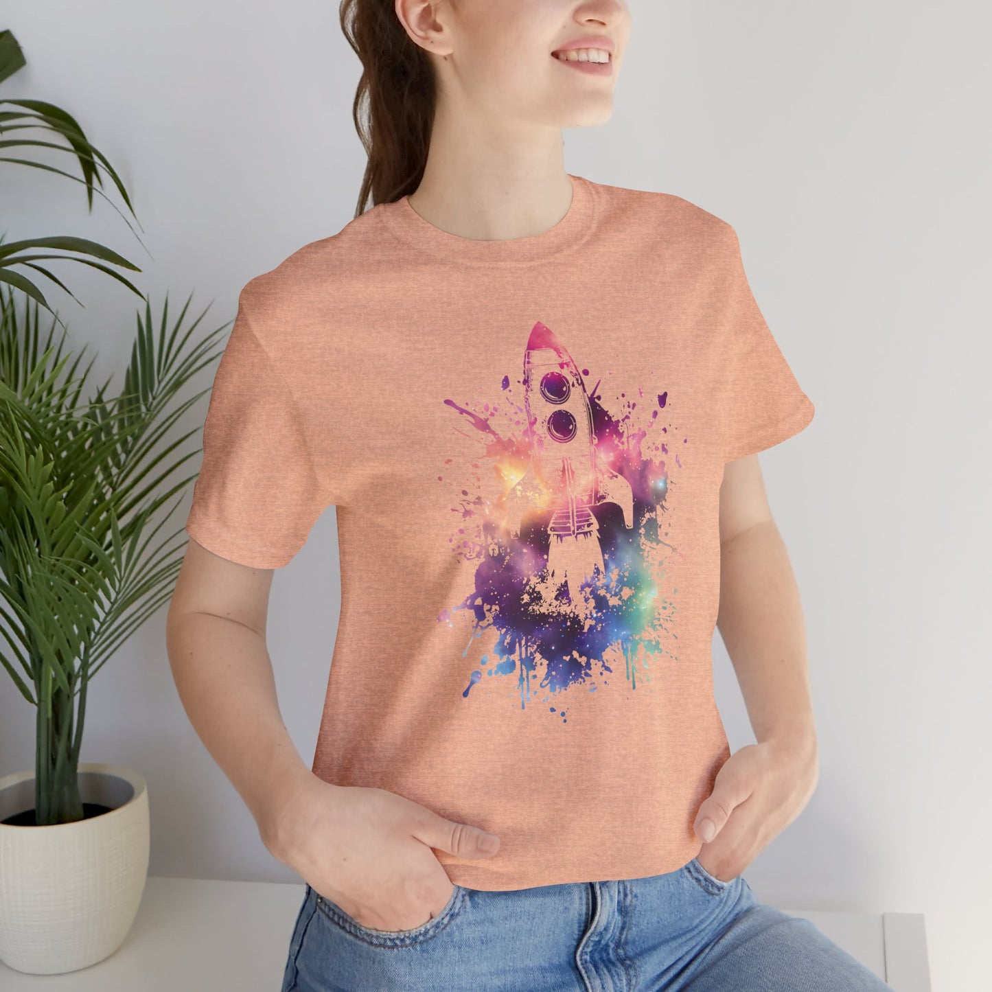 Rocket Ship T-Shirt — Colorful Space Launch Graphic Tee