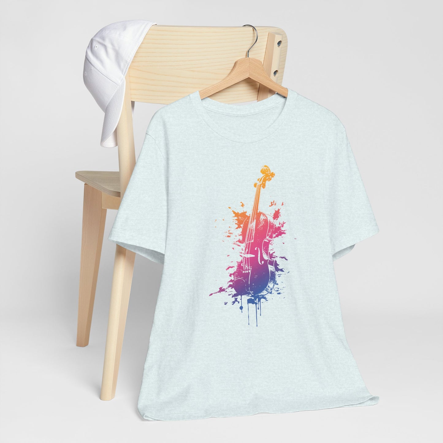 Colorful Violin Splash T-Shirt — Watercolor Musician Tee for Violinists & Music Lovers