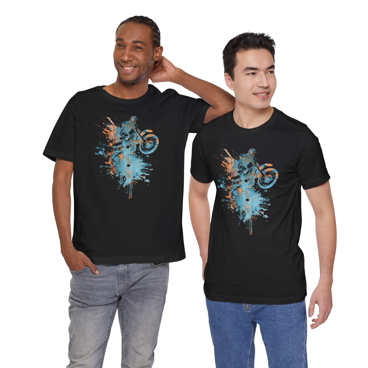 Motocross Splash Graphic Tee — Dirt Bike Rider Art T-Shirt