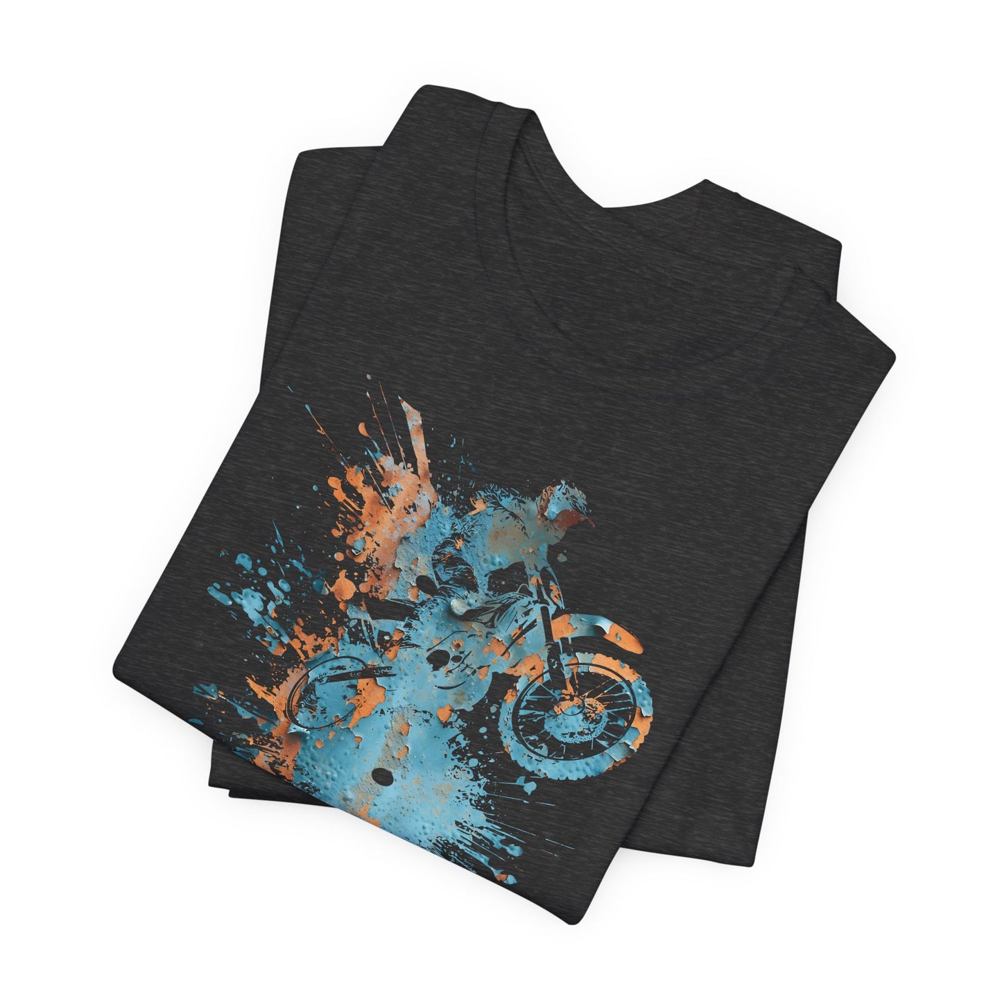 Motocross Splash Graphic Tee — Dirt Bike Rider Art T-Shirt