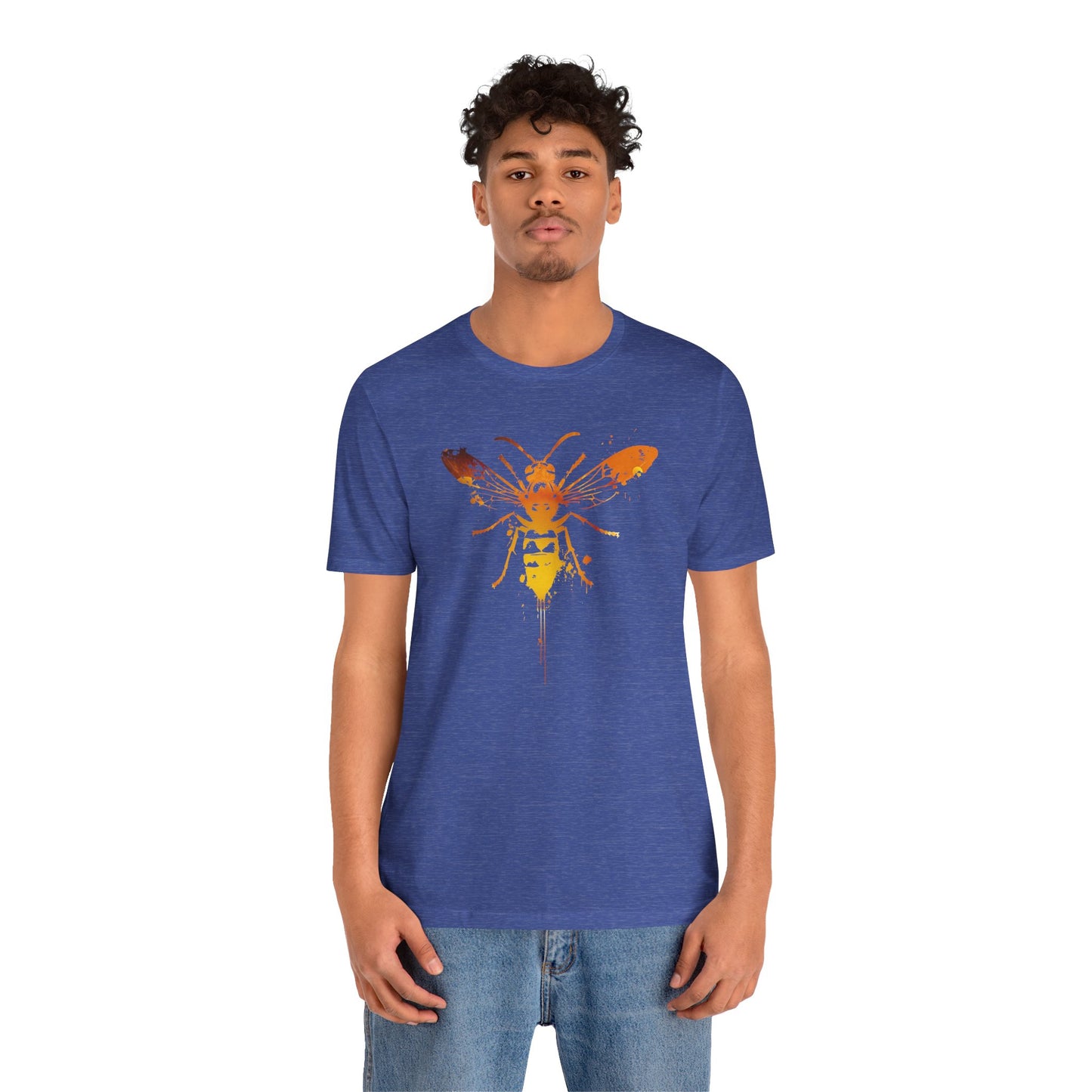 Sting Like a Bee Graphic Tee — Orange Watercolor Bee Shirt