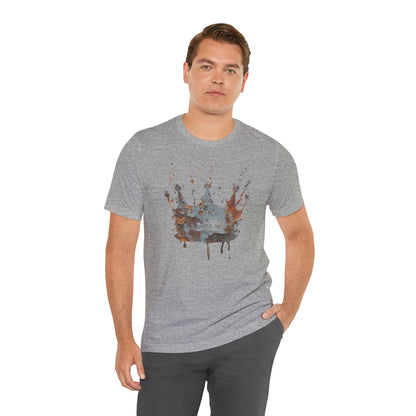 Weathered Kingdom T-Shirt — Watercolor Drip King Crown Graphic Tee