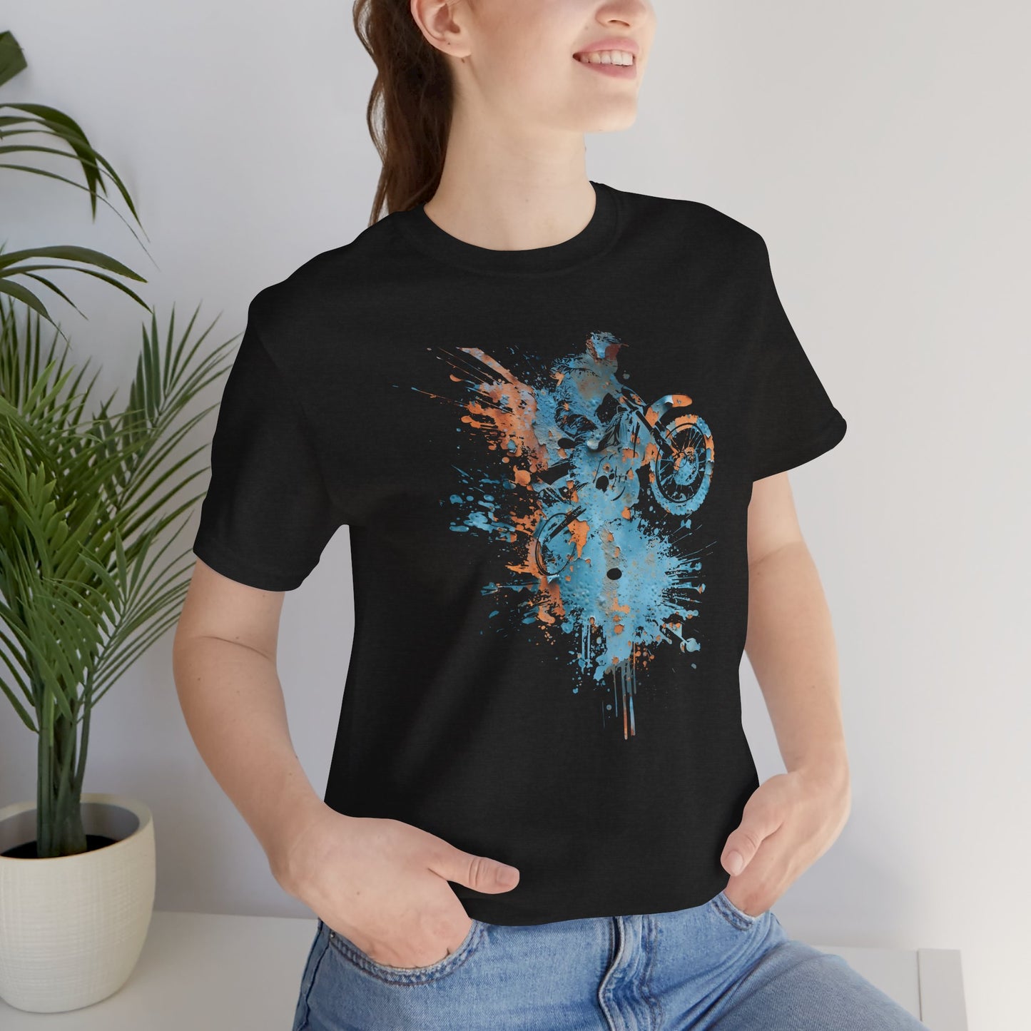 Motocross Splash Graphic Tee — Dirt Bike Rider Art T-Shirt