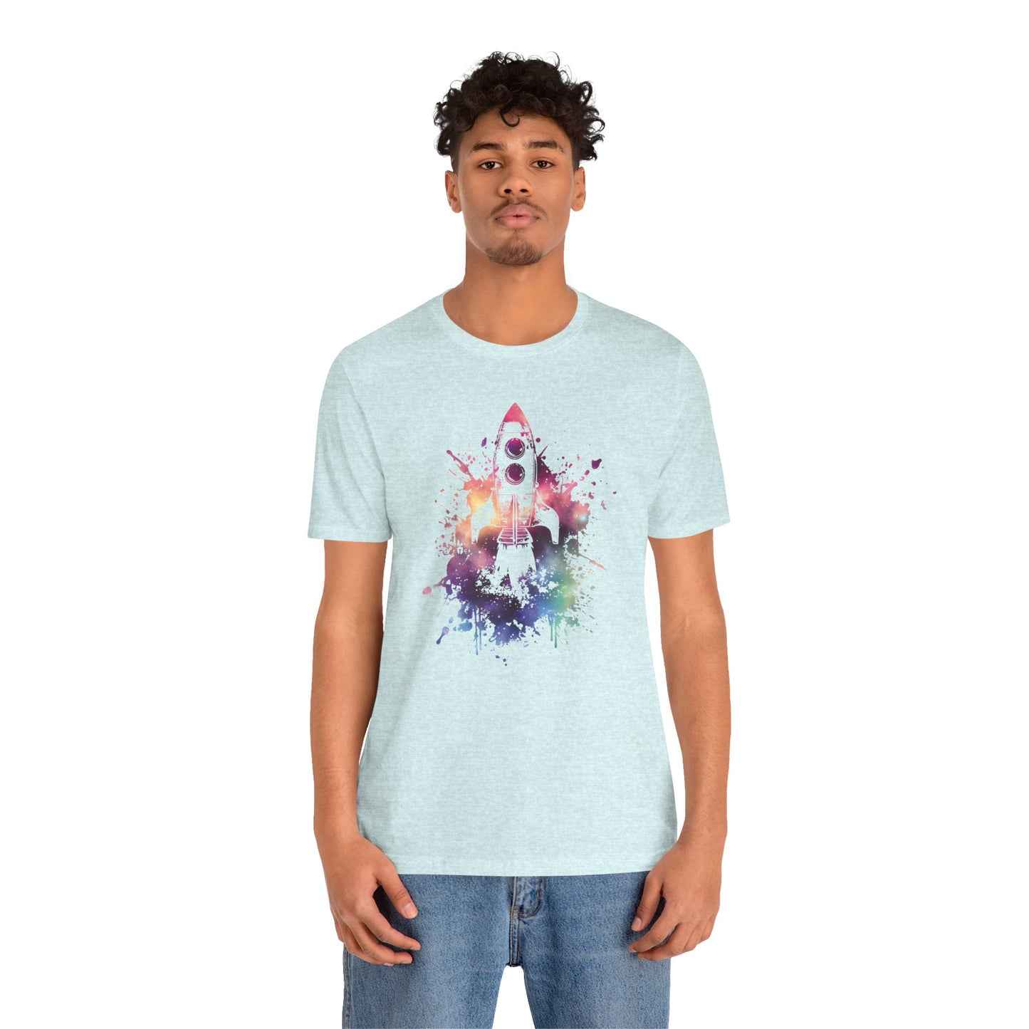 Rocket Ship T-Shirt — Colorful Space Launch Graphic Tee