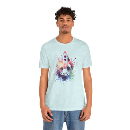 Rocket Ship T-Shirt — Colorful Space Launch Graphic Tee
