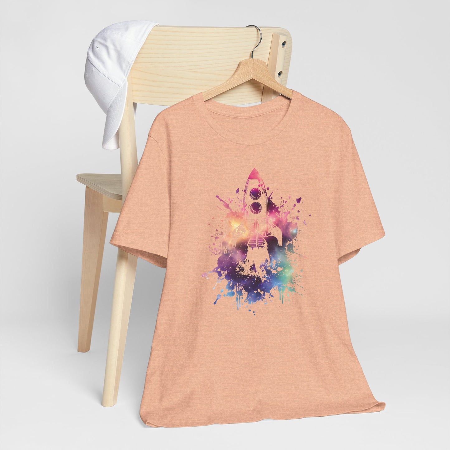 Rocket Ship T-Shirt — Colorful Space Launch Graphic Tee