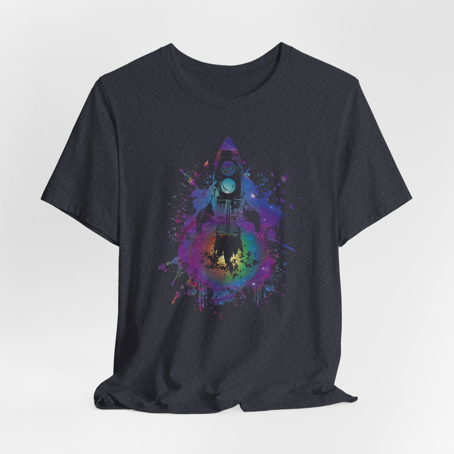 Rocket Ship T-Shirt — Colorful Space Launch Graphic Tee