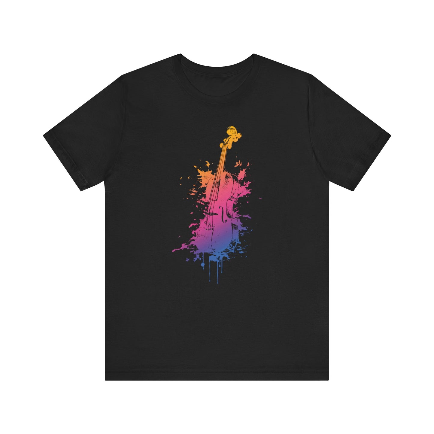 Colorful Violin Splash T-Shirt — Watercolor Musician Tee for Violinists & Music Lovers
