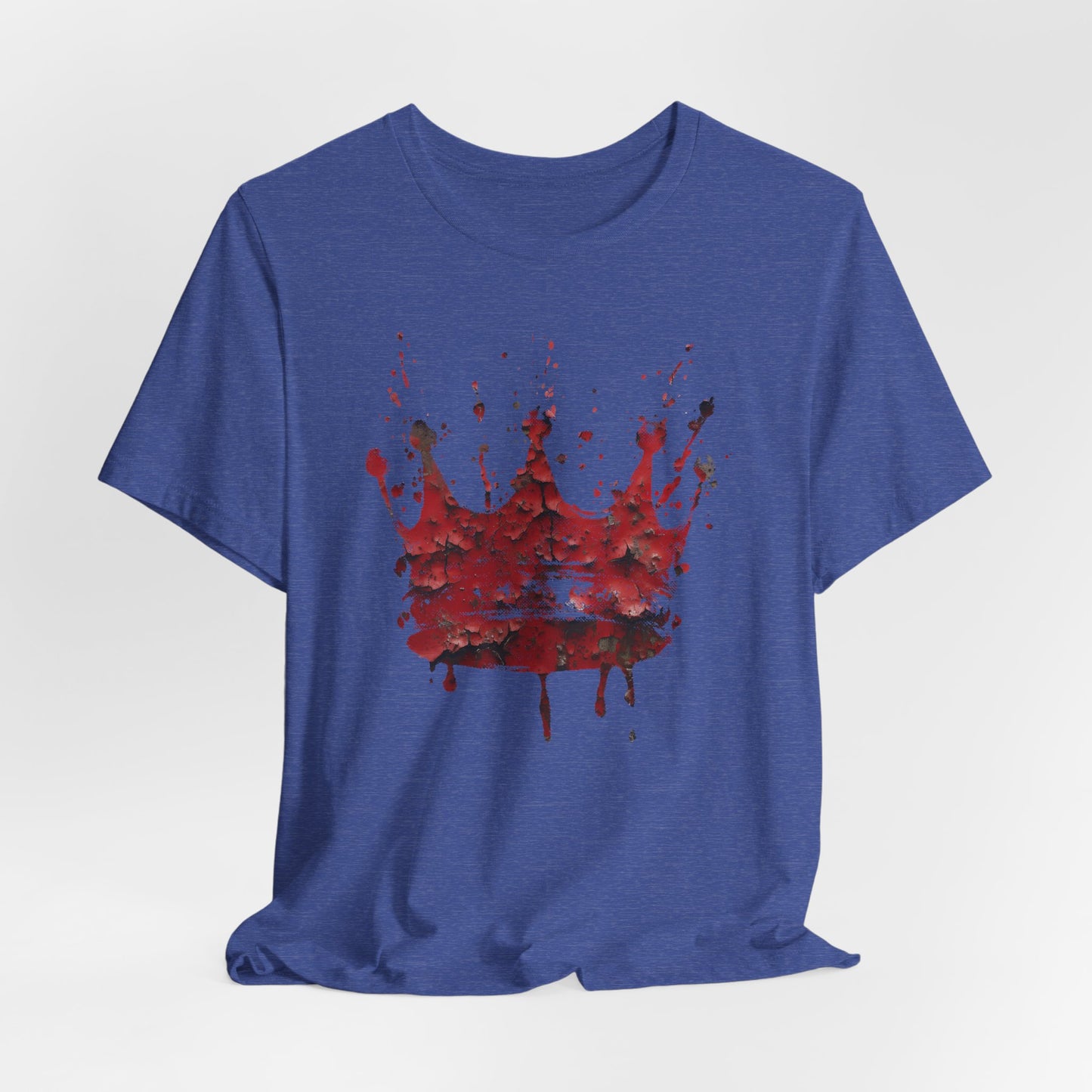 Weathered Kingdom T-Shirt — Watercolor Drip King Crown Graphic Tee