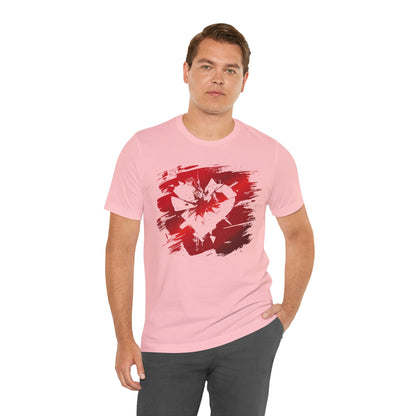 Broken Heart Brushstroke Tee — Distressed Red Heart Graphic Shirt