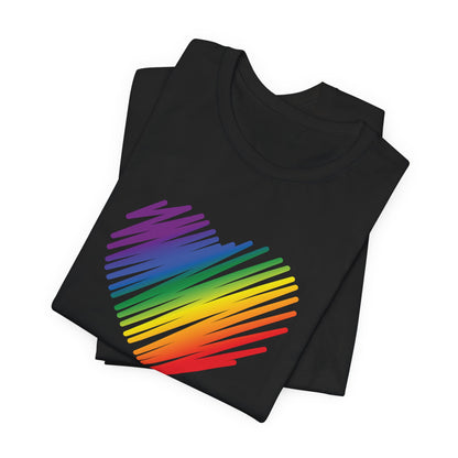 Rainbow Heart Tee — "Love is Love" Pride T-Shirt
