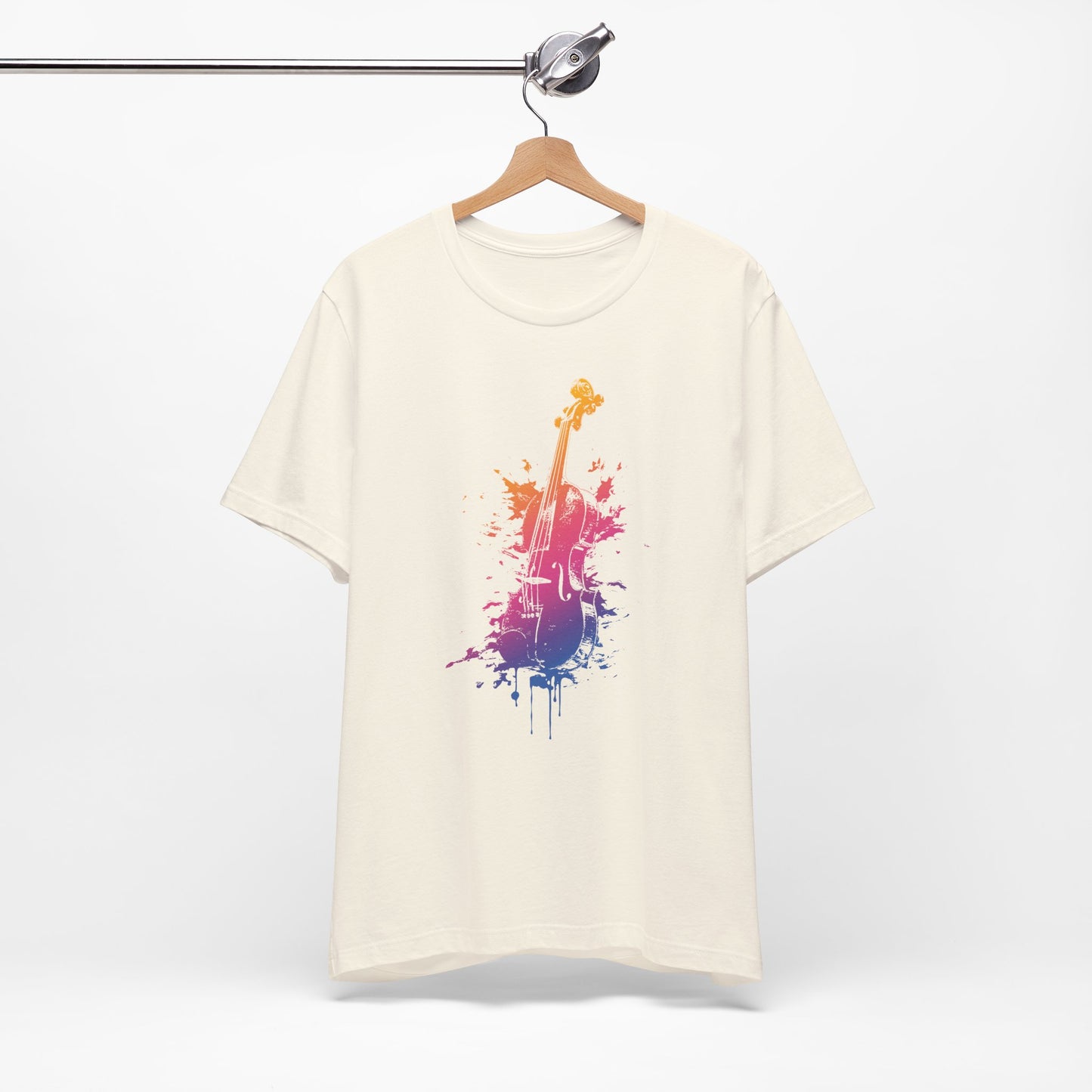 Colorful Violin Splash T-Shirt — Watercolor Musician Tee for Violinists & Music Lovers