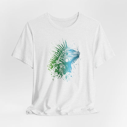 Iguana Splash T‑Shirt — Watercolor Reptile Graphic Tee