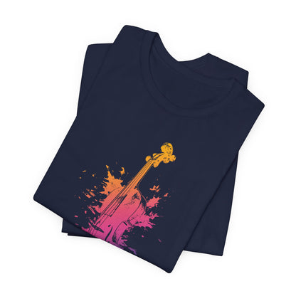 Colorful Violin Splash T-Shirt — Watercolor Musician Tee for Violinists & Music Lovers