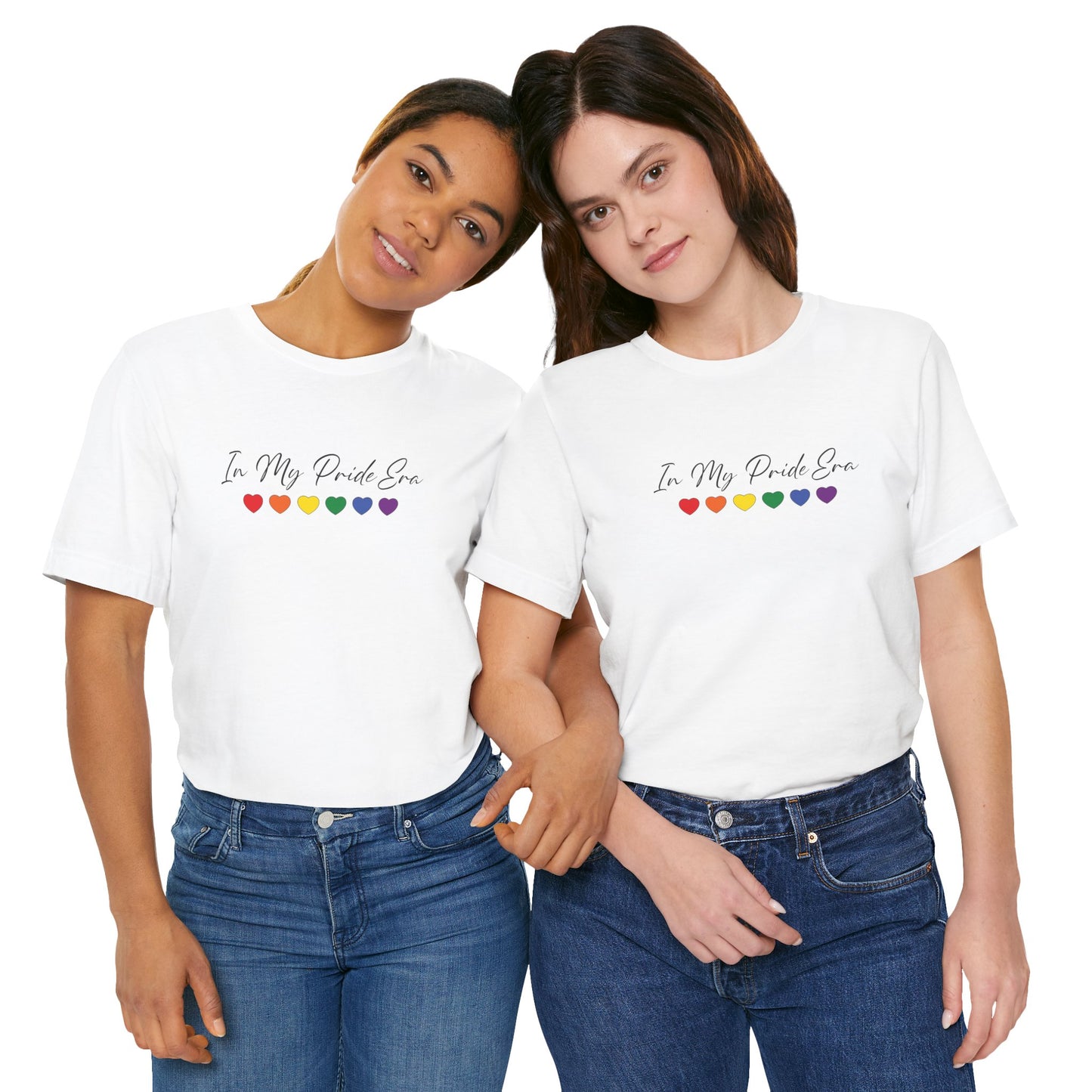 Pride Heart Tee — "In My Pride Era" Rainbow Hearts T-Shirt