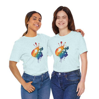 Watercolor Paint Palette T-Shirt — Rainbow Artist Tee
