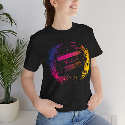 Retro Cassette Tape Tee — Vintage 80s Music Graphic T-Shirt
