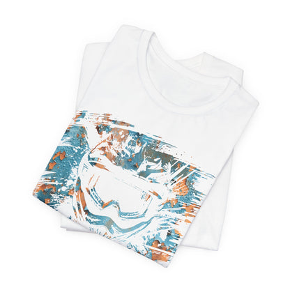 Motorcross Helmet T-Shirt — Distressed Brushstroke Animal Graphic Tee