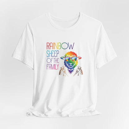 Rainbow Sheep of the Family T-Shirt — Colorful Pride Graphic Tee