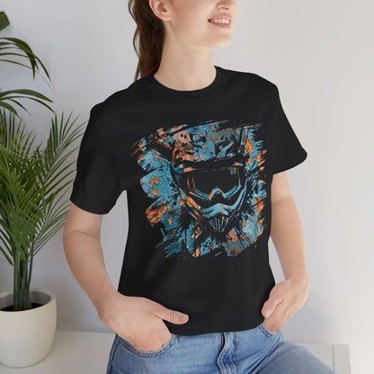 Motorcross Helmet T-Shirt — Distressed Brushstroke Animal Graphic Tee