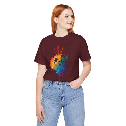 Watercolor Paint Palette T-Shirt — Rainbow Artist Tee