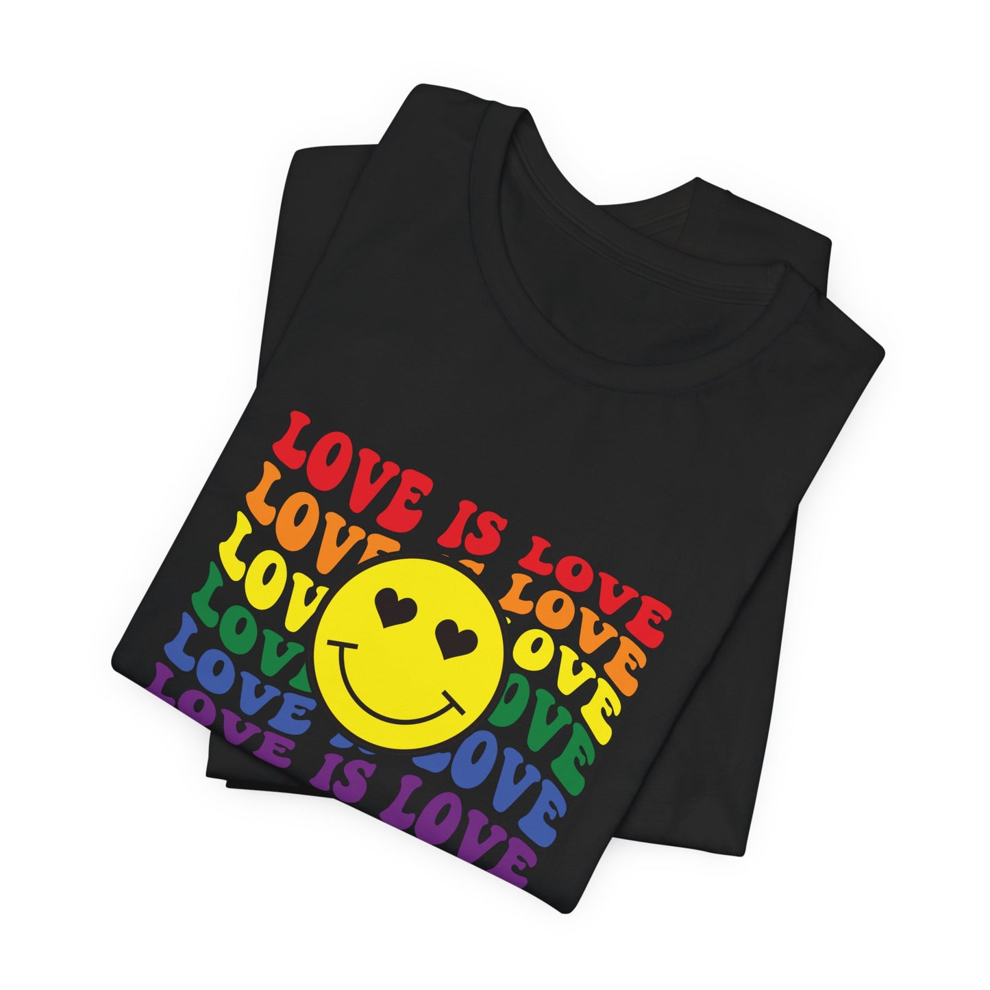 Love Is Love Rainbow Smiley T-Shirt