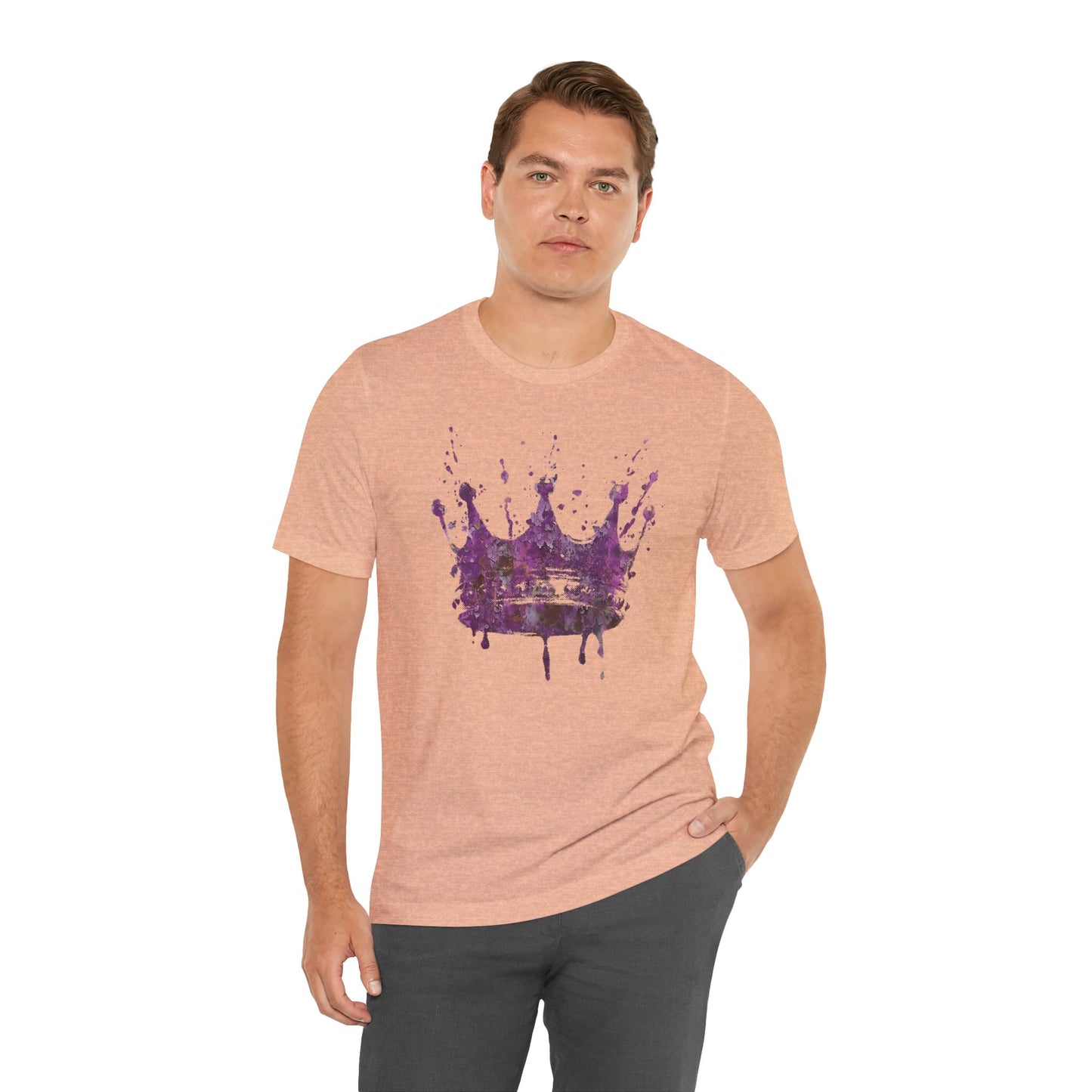 Weathered Kingdom T-Shirt — Watercolor Drip King Crown Graphic Tee