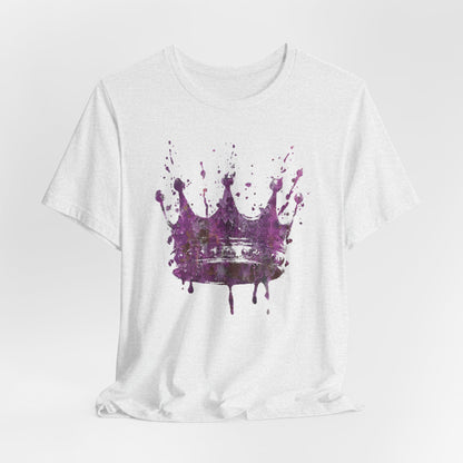Weathered Kingdom T-Shirt — Watercolor Drip King Crown Graphic Tee