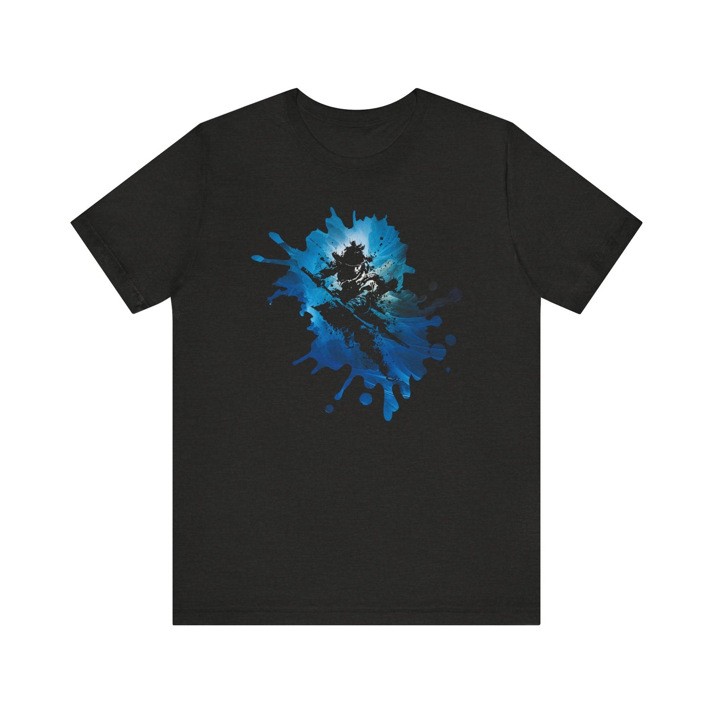 Watercolor Skateboarder T-Shirt — Blue Splash Graphic Tee