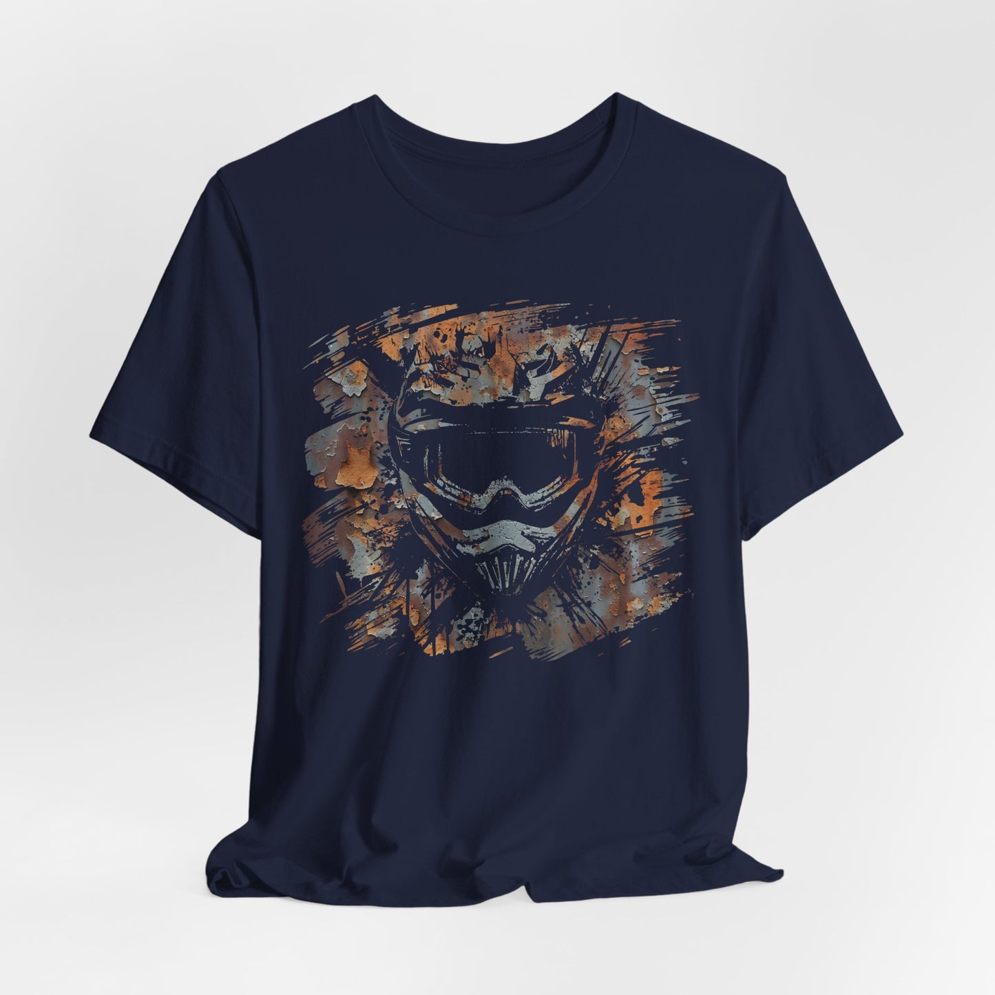 Motorcross Helmet T-Shirt — Distressed Brushstroke Animal Graphic Tee