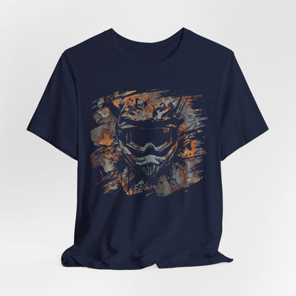 Motorcross Helmet T-Shirt — Distressed Brushstroke Animal Graphic Tee
