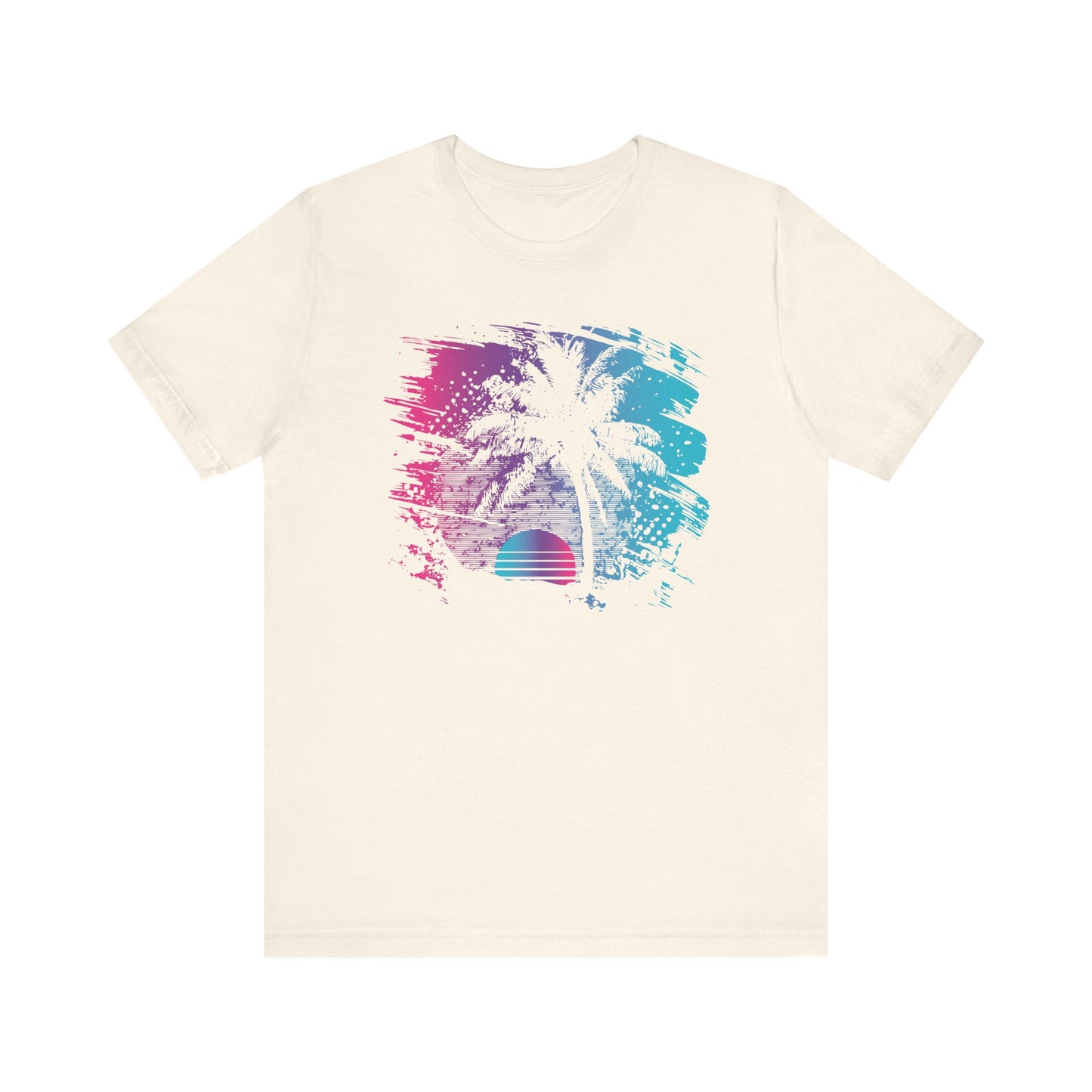 Retro Palm Sunset Tee — Vintage Beach Palm Tree T-Shirt