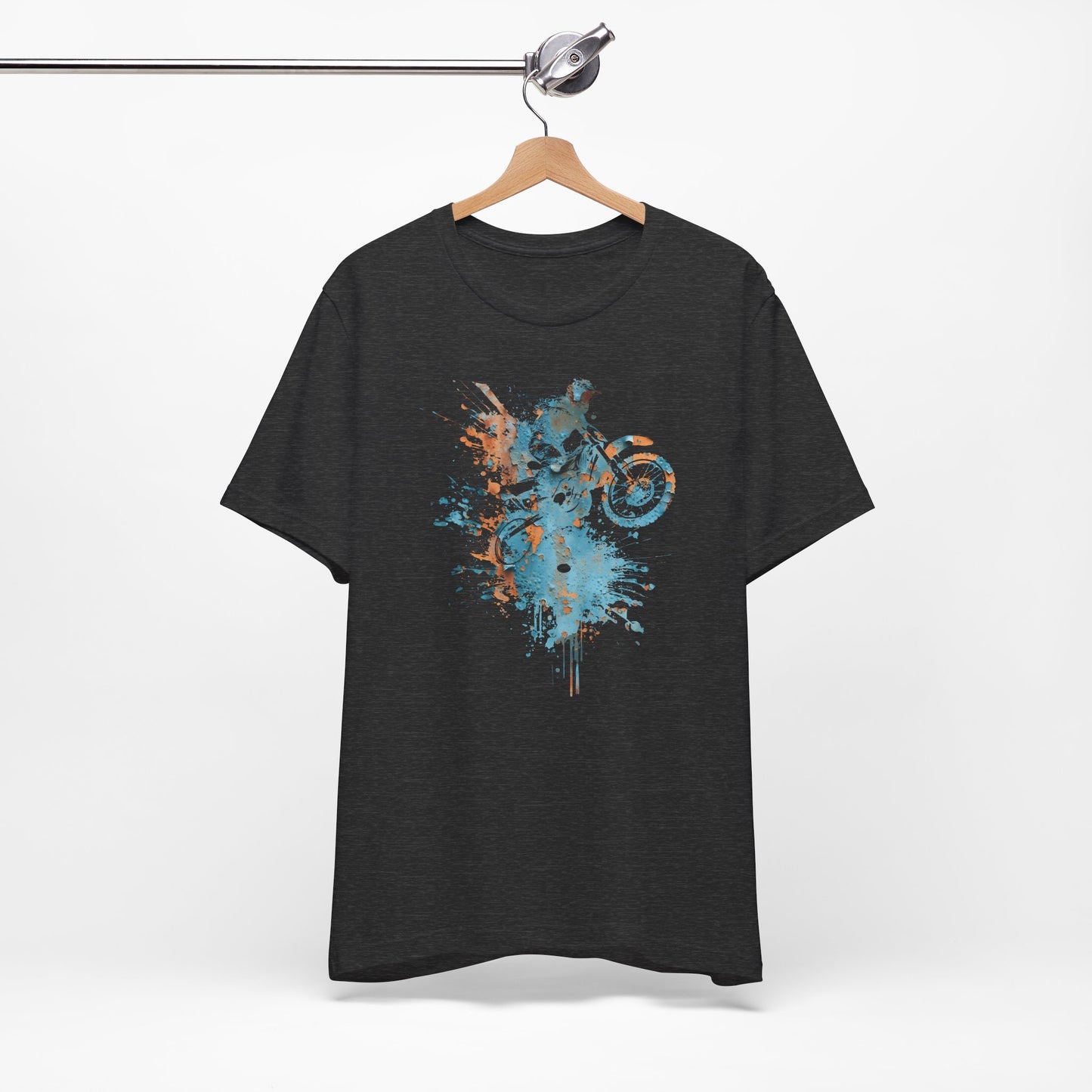 Motocross Splash Graphic Tee — Dirt Bike Rider Art T-Shirt