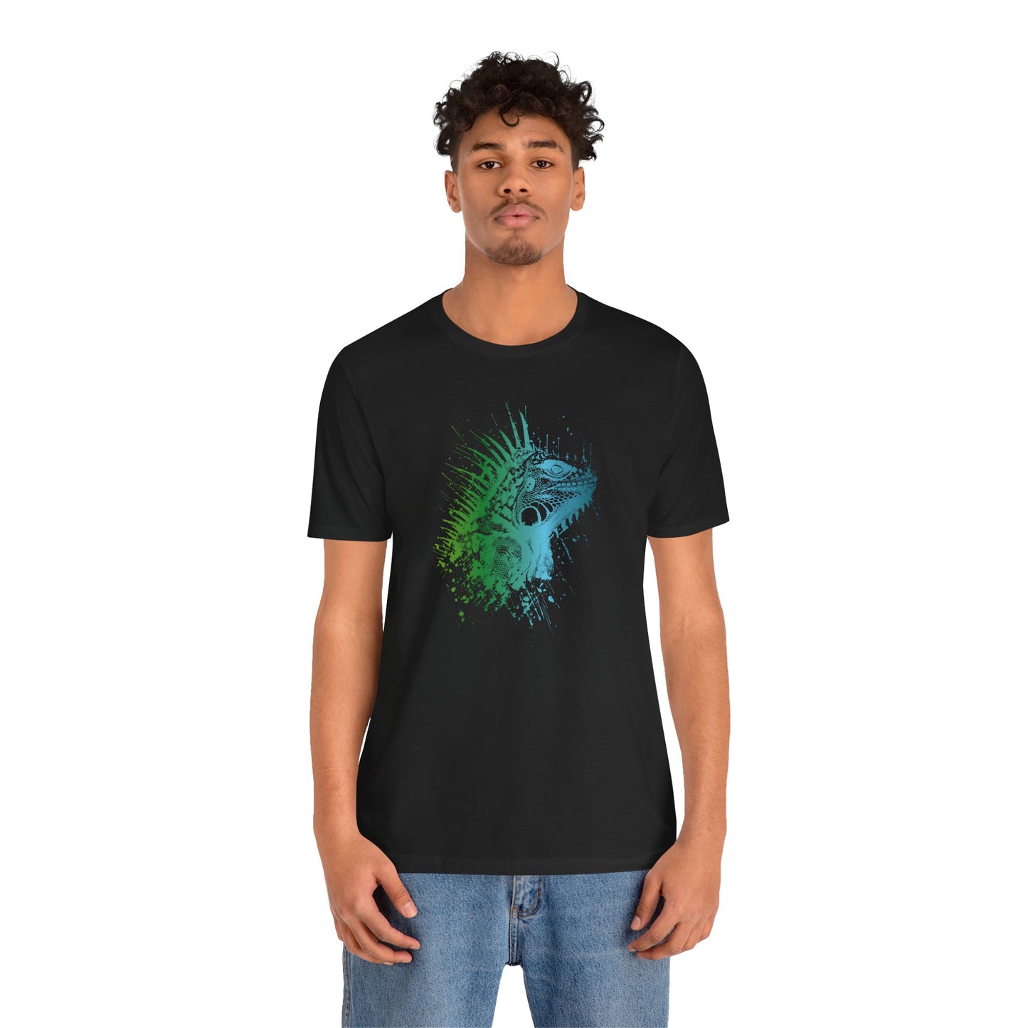Iguana Splash T‑Shirt — Watercolor Reptile Graphic Tee