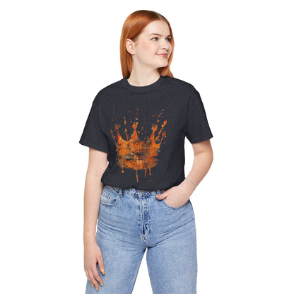 Weathered Kingdom T-Shirt — Watercolor Drip King Crown Graphic Tee