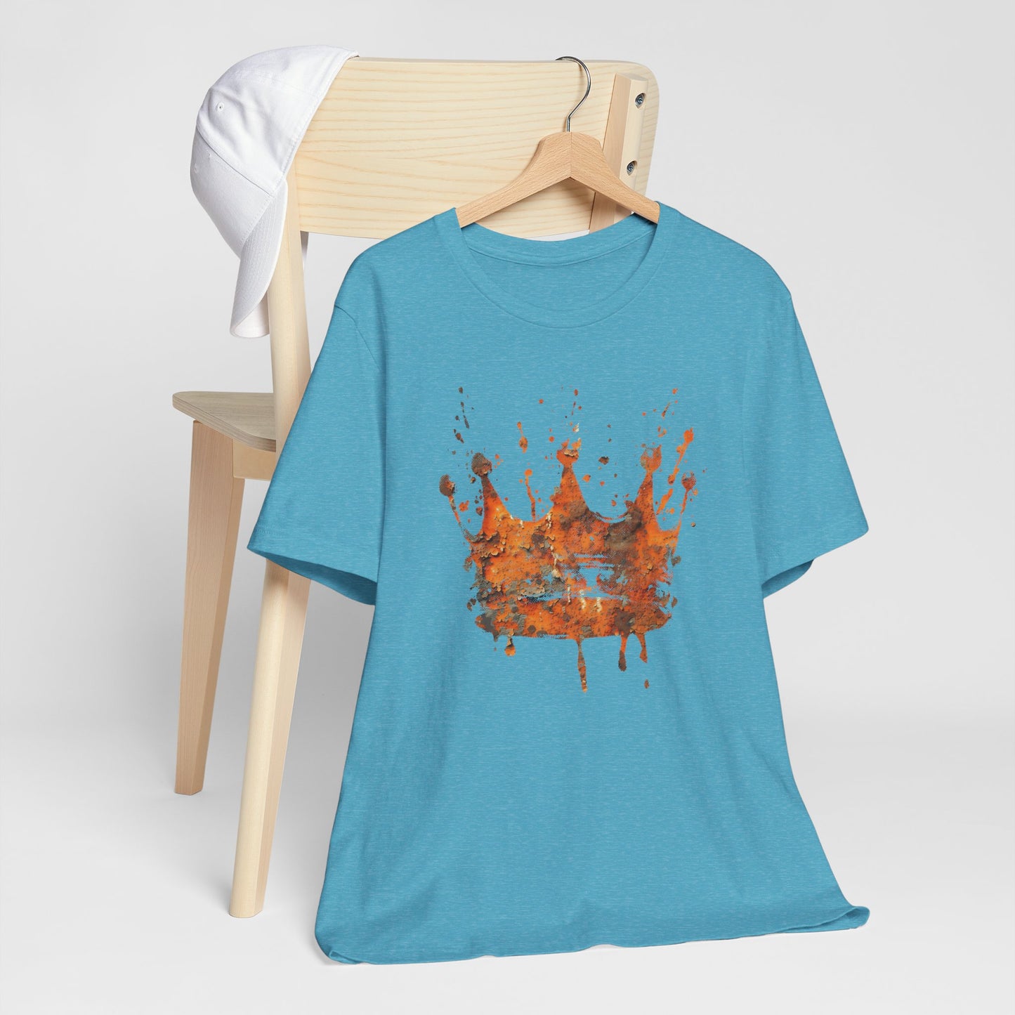 Weathered Kingdom T-Shirt — Watercolor Drip King Crown Graphic Tee