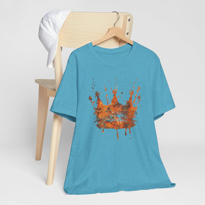 Weathered Kingdom T-Shirt — Watercolor Drip King Crown Graphic Tee