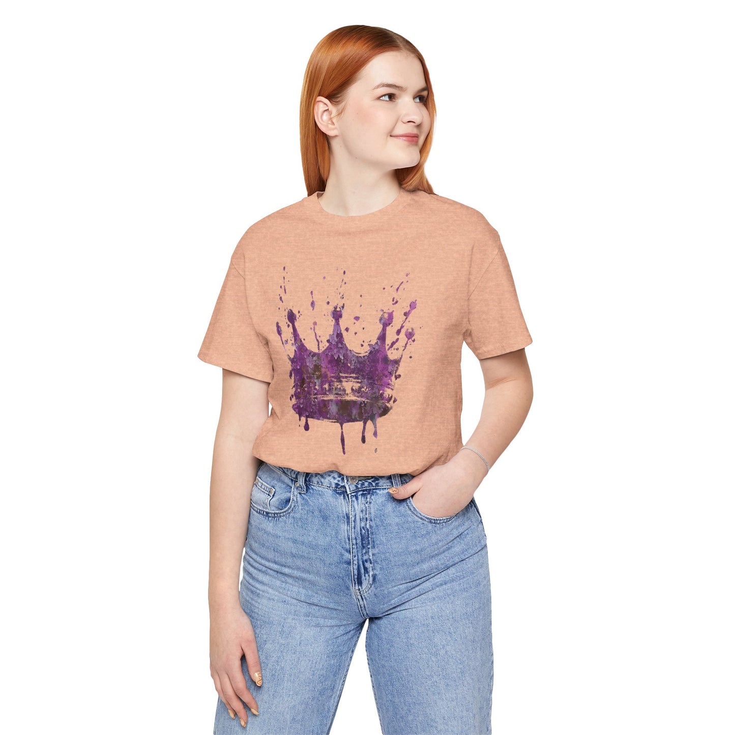 Weathered Kingdom T-Shirt — Watercolor Drip King Crown Graphic Tee