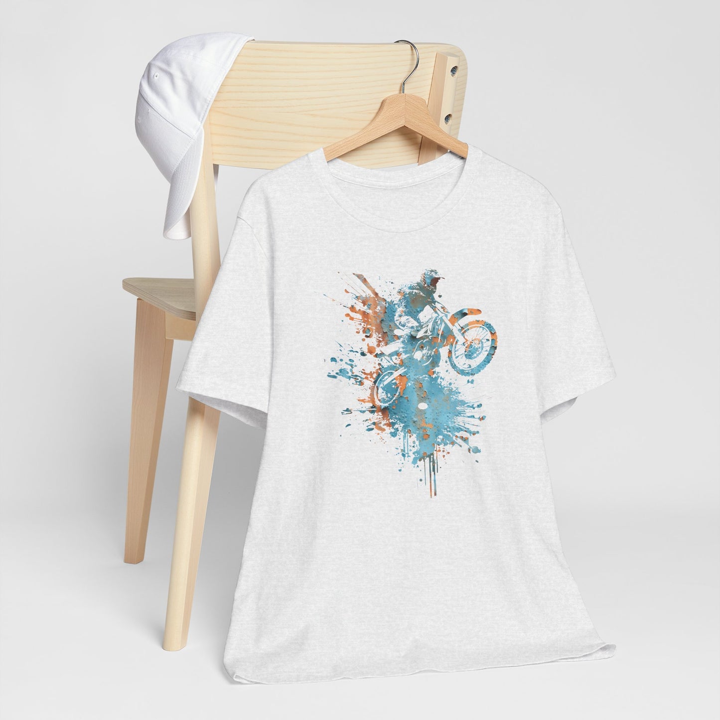 Motocross Splash Graphic Tee — Dirt Bike Rider Art T-Shirt