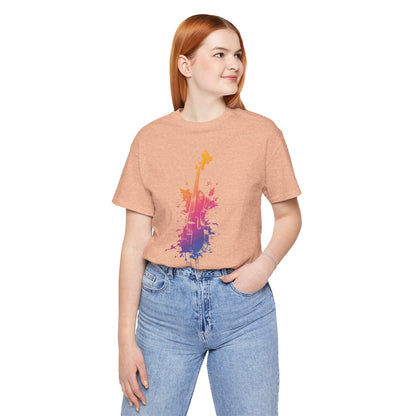 Colorful Violin Splash T-Shirt — Watercolor Musician Tee for Violinists & Music Lovers