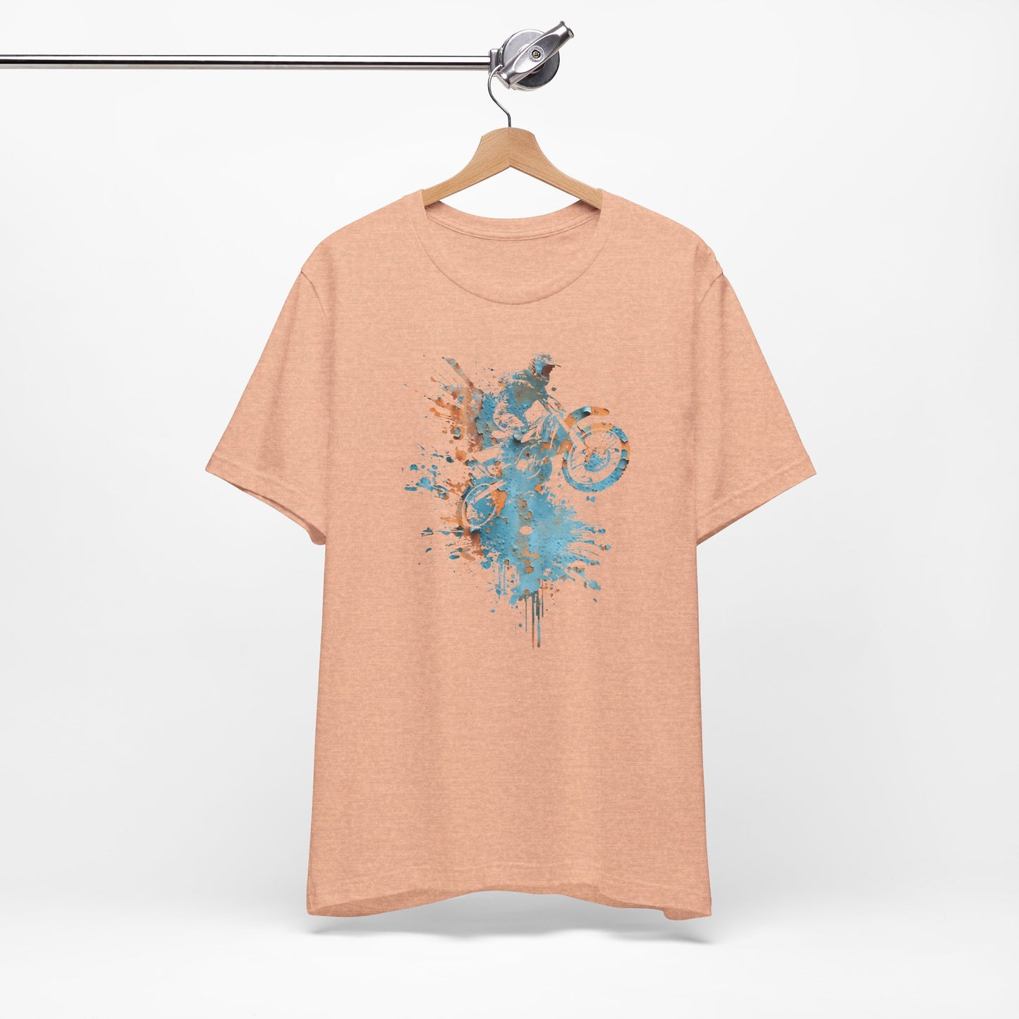 Motocross Splash Graphic Tee — Dirt Bike Rider Art T-Shirt