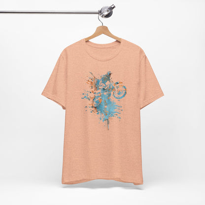Motocross Splash Graphic Tee — Dirt Bike Rider Art T-Shirt