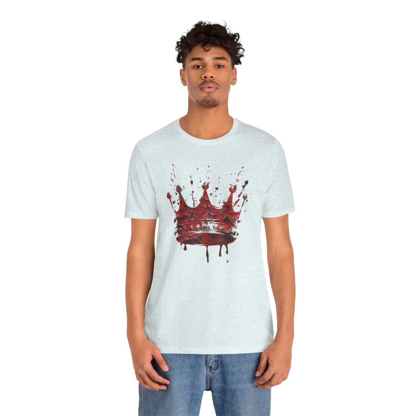 Weathered Kingdom T-Shirt — Watercolor Drip King Crown Graphic Tee