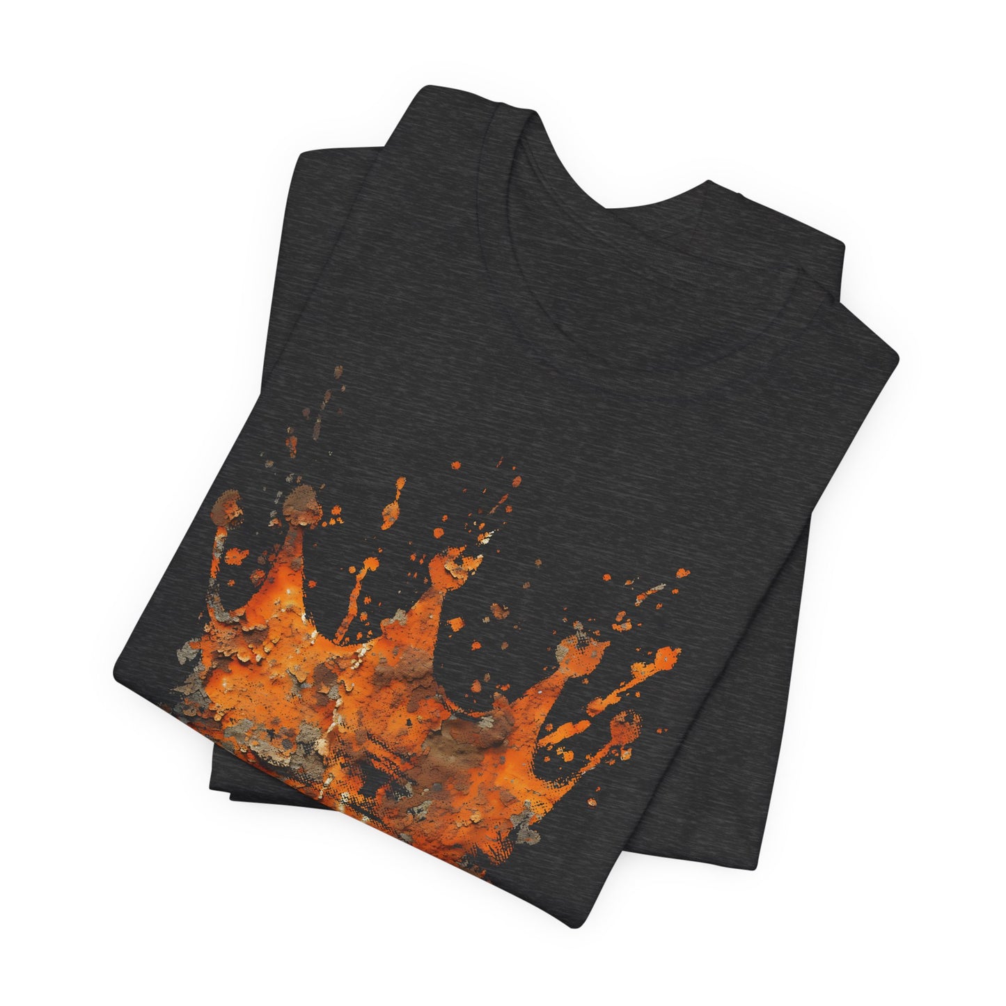 Weathered Kingdom T-Shirt — Watercolor Drip King Crown Graphic Tee