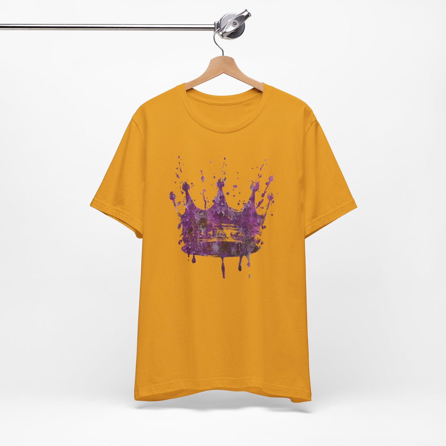 Weathered Kingdom T-Shirt — Watercolor Drip King Crown Graphic Tee