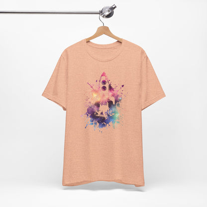 Rocket Ship T-Shirt — Colorful Space Launch Graphic Tee
