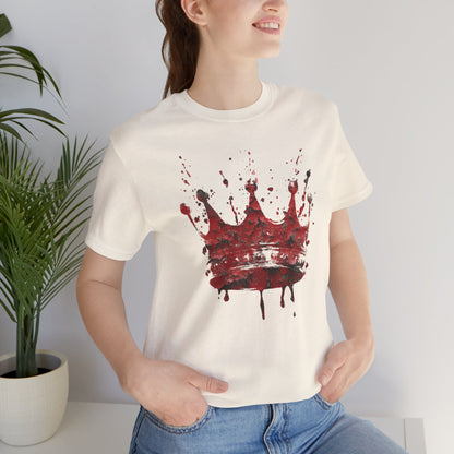 Weathered Kingdom T-Shirt — Watercolor Drip King Crown Graphic Tee