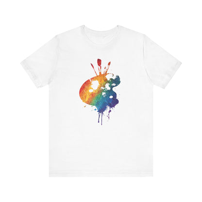 Watercolor Paint Palette T-Shirt — Rainbow Artist Tee