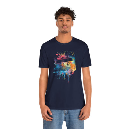 Retro Watercolor Cassette Tape T-Shirt — Vintage Music Tee
