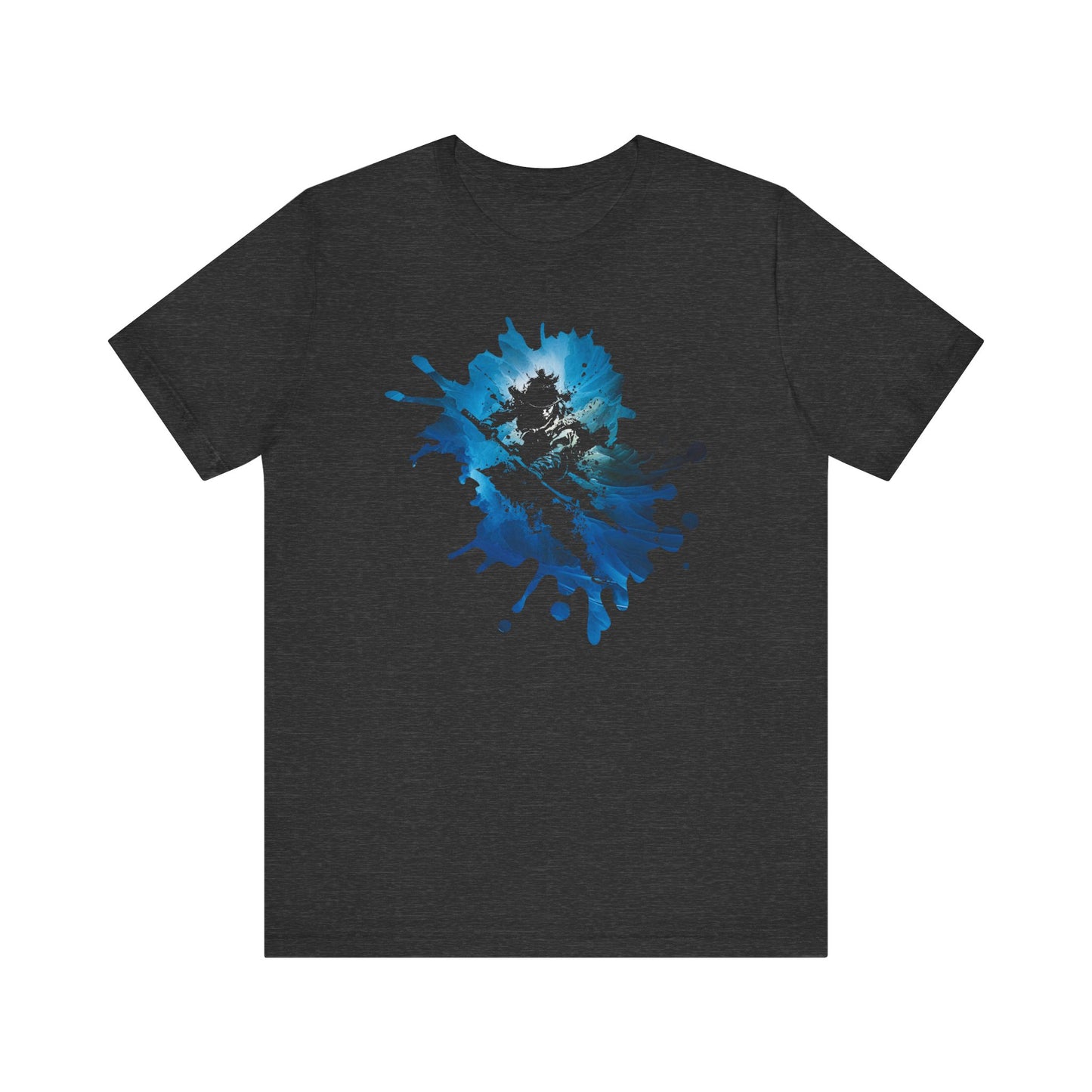 Watercolor Skateboarder T-Shirt — Blue Splash Graphic Tee